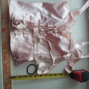 Silk corset light pink